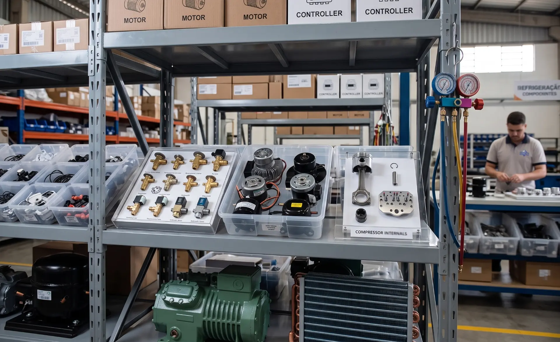 Peças e componentes para refrigeração
